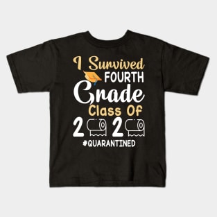 I Survived Fourth Grade Class Of 2020 Toilet Paper Quarantined Fighting Coronavirus 2020 Win Kids T-Shirt